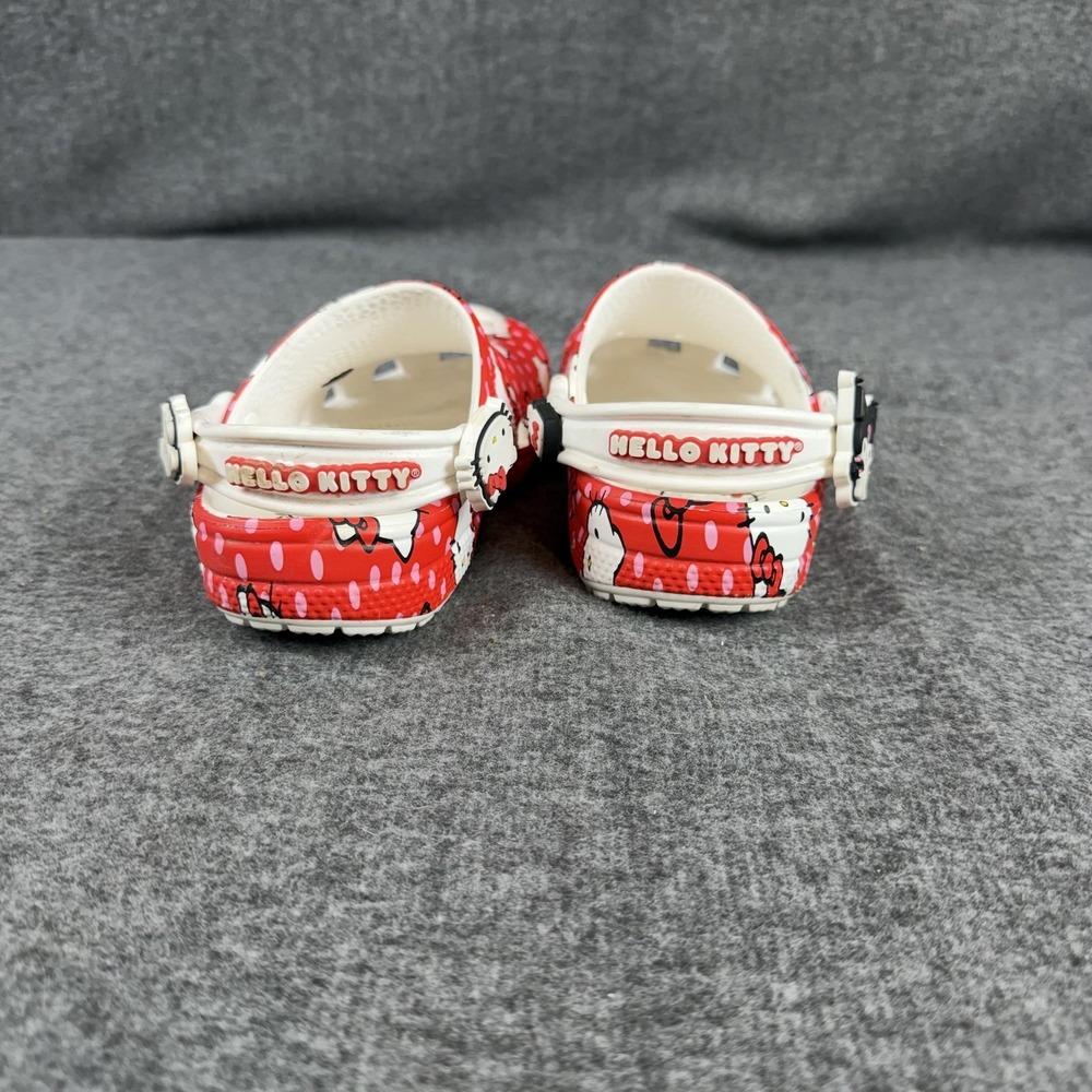 Crocs Hello Kitty Kuromi Clog Sandals Girls Size 11 C Red Polka Dot Print Anime - Picture 7 of 13